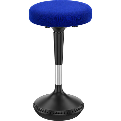 Uncaged Ergonomics Wobble Stool with Round Seat (Blue Fabric)