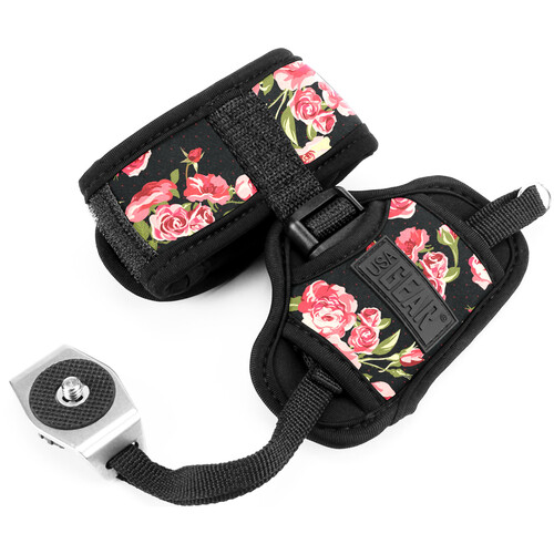 USA GEAR DualGRIP Hand Support and Wrist Strap (Floral)