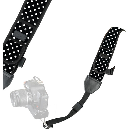 USA GEAR TrueSHOT Shoulder Sling Strap for DSLR (Polka Dot)