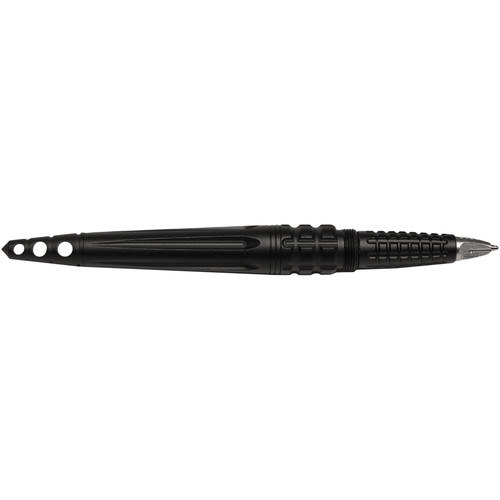 UZI Tactical Defender Pen UZI-TACPEN12-BK, Aircraft Aluminum Self Defense Multi-Tool Survival Tool, Glassbreaker, Real Ballpoint, Carbide Tip, Black