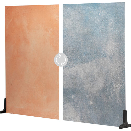 V-FLAT WORLD Duo-Board Double-Sided Background (Coral Wash / 90's Blues 30 x 40