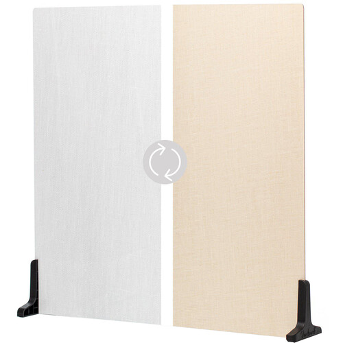 V-FLAT WORLD Duo-Board Double-Sided Background (Linen White / Linen Cream 24 x 24