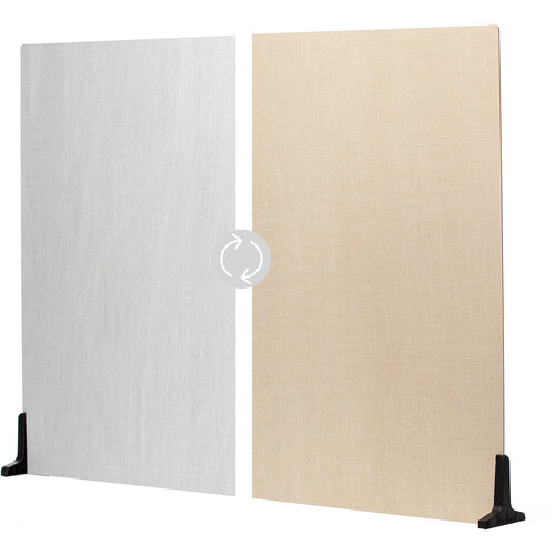 V-FLAT WORLD Duo-Board Double-Sided Background (Linen White / Linen Cream 30 x 40