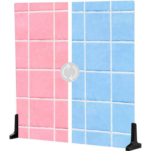 V-FLAT WORLD Duo-Board Double-Sided Background (Retro Tile Pink / Retro Tile Blue 24 x 24