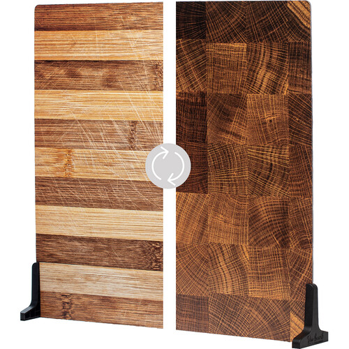 V-FLAT WORLD Duo-Board Double-Sided Background (Aged Cutting Board / Butcher's Board 24 x 24