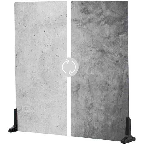 V-FLAT WORLD Duo-Board Double-Sided Background (Iced Concrete / Midnight Cement 24 x 24