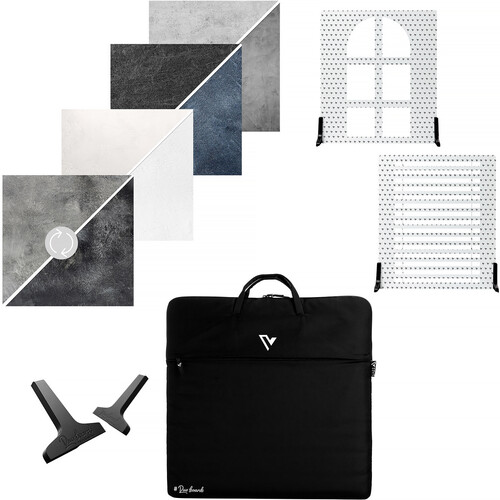 V-FLAT WORLD Duo-Board Double-Sided Background Kit (Stone 24 x 24