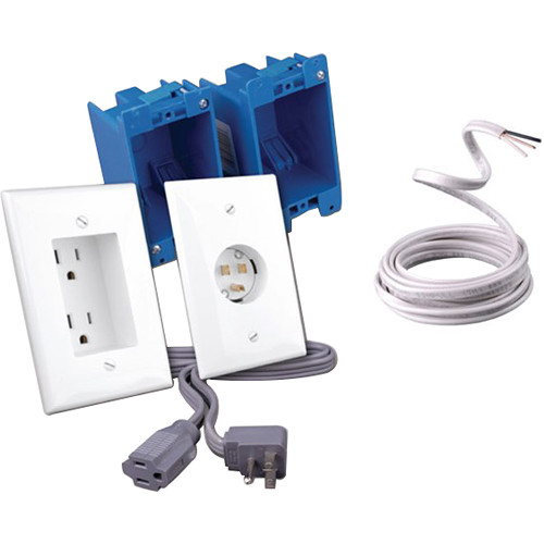 Vanco Rapid Link Power In-Wall Installation Kit (Light Almond Wall Plates)