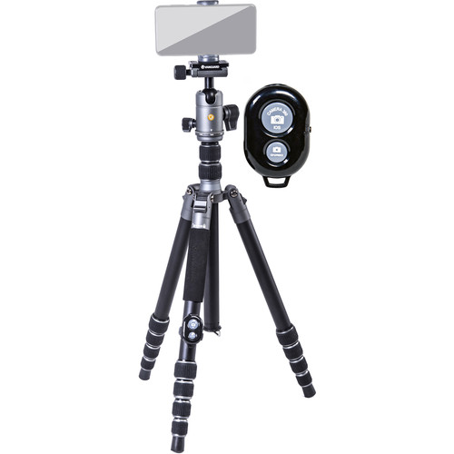 Vanguard VEO 3 GO 265HAB Aluminum Tripod/Monopod with BH-120 Ball Head Smartphone Connector and Bluetooth Remote