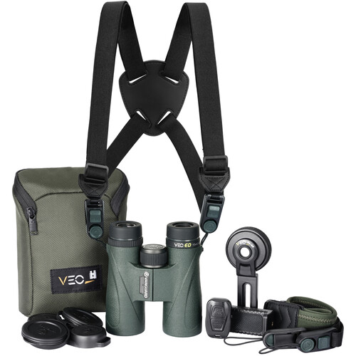 Vanguard 10x42 VEO ED Binoculars with Quick-Detach Strap Harness & Digiscoping Adapter