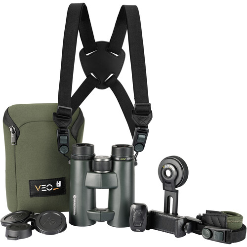 Vanguard 10x42 VEO HD2 Binoculars Bundle with Harness Digiscoping Adapter & Tripod Adapter