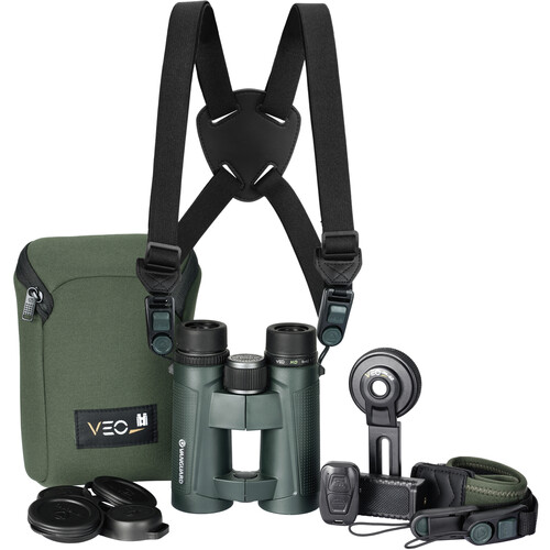 Vanguard 8x42 VEO HD Binoculars with Quick-Detach Neck Strap Harness & Digiscoping Adapter