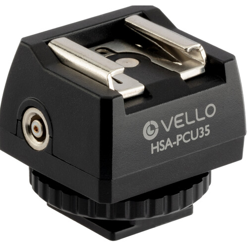 Vello Universal Hot Shoe Adapter with 3.5mm Mini Phono and PC Connection