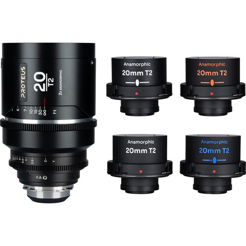 Venus Optics Laowa Proteus Flex 2x Anamorphic 20mm T2 Lens (ARRI PL/Canon EF 4 Flare Colors)