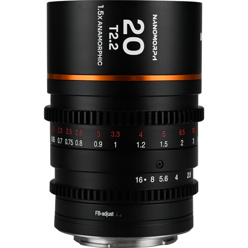 Venus Optics Laowa Nanomorph 20mm T2.2 1.5x MFT Anamorphic Lens (Micro Four Thirds Amber Flare)
