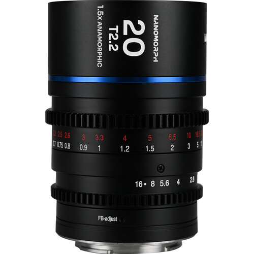 Venus Optics Laowa Nanomorph 20mm T2.2 1.5x MFT Anamorphic Lens (Micro Four Thirds Blue Flare)