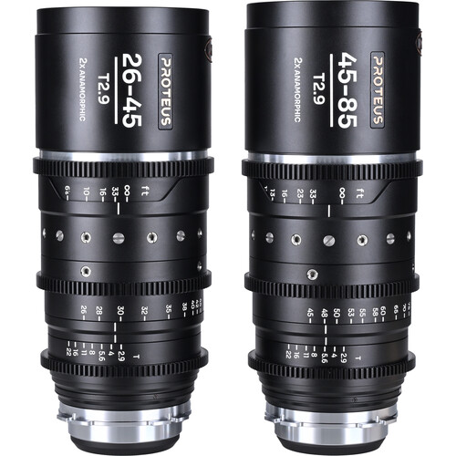 Venus Optics Laowa Proteus 2x S35 Anamorphic T2.9 2-Lens Kit (ARRI PL Feet Silver Flare)
