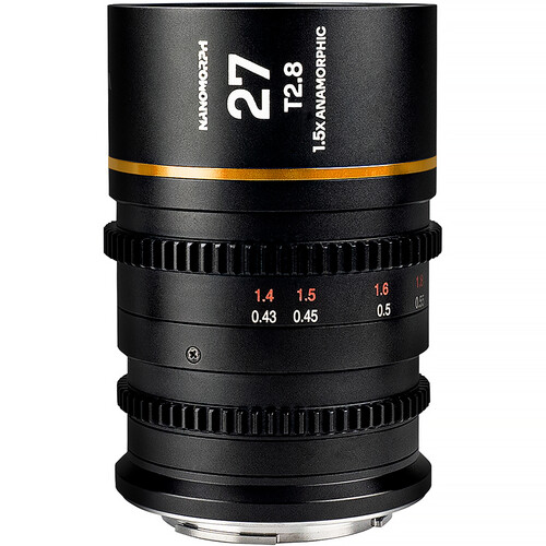 Venus Optics Laowa Nanomorph 27mm T2.8 1.5x S35 Anamorphic Lens (DJI DL Amber Flare)