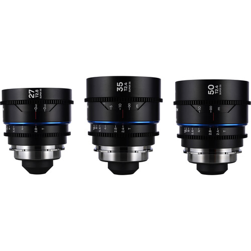 Venus Optics Laowa Nanomorph S35 Anamorphic Prime 3-Lens Bundle (ARRI PL & Canon EF Blue Flare)
