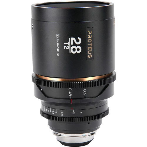 Venus Optics Laowa Proteus 2x Anamorphic 28mm T2 Lens (PL/EF Feet Amber Flare)