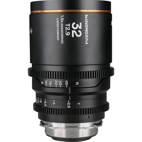 Venus Optics Laowa Nanomorph 32mm T2.9 1.5x LF Anamorphic Lens (ARRI PL & Canon EF Amber Flare)