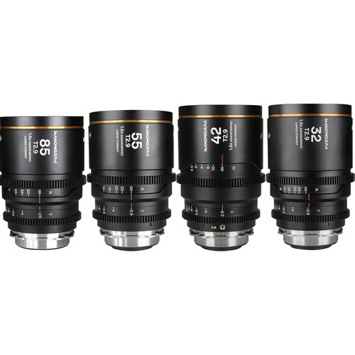 Venus Optics Laowa Nanomorph T2.9 1.5x LF Anamorphic 4-Lens Bundle (ARRI PL/Canon EF Amber Flare)