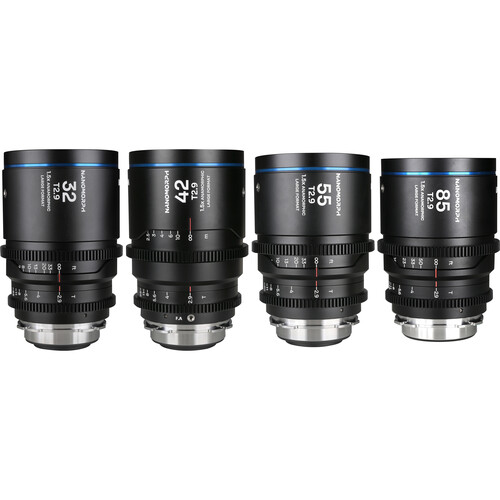 Venus Optics Laowa Nanomorph T2.9 1.5x LF Anamorphic 4-Lens Bundle (ARRI PL/Canon EF Blue Flare)