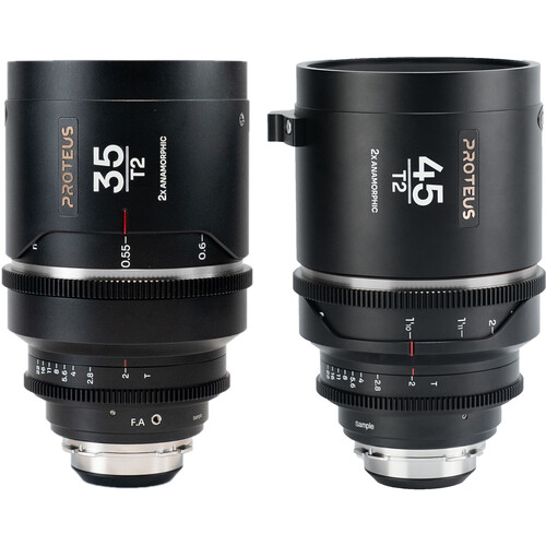 Venus Optics Laowa Proteus 2x Anamorphic 35 & 45mm T2 Lens Bundle (PL/EF Feet Silver Flare)