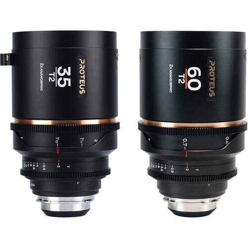 Venus Optics Laowa Proteus 2x Anamorphic 35 & 60mm T2 Lens Bundle (PL/EF Feet Amber Flare)