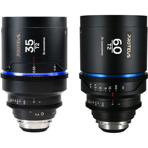 Venus Optics Laowa Proteus 2x Anamorphic 35 & 60mm T2 Lens Bundle (PL/EF Feet Blue Flare)
