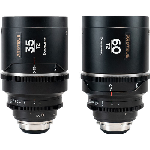 Venus Optics Laowa Proteus 2x Anamorphic 35 & 60mm T2 Lens Bundle (PL/EF Feet Silver Flare)