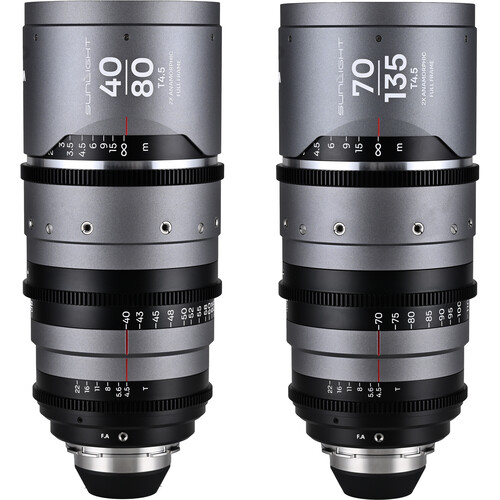 Venus Optics Laowa Sunlight 2x Anamorphic Zoom 2-Lens Bundle (ARRI PL Silver)