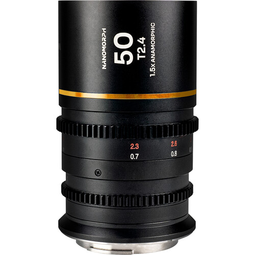 Venus Optics Laowa Nanomorph 50mm T2.4 1.5x S35 Anamorphic Lens (Canon RF Amber Flare)