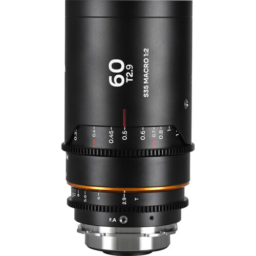 Venus Optics Laowa Nanomorph 60mm T2.9 1.5x Macro 1:2 Anamorphic Lens (ARRI PL & Canon EF Amber Flare)