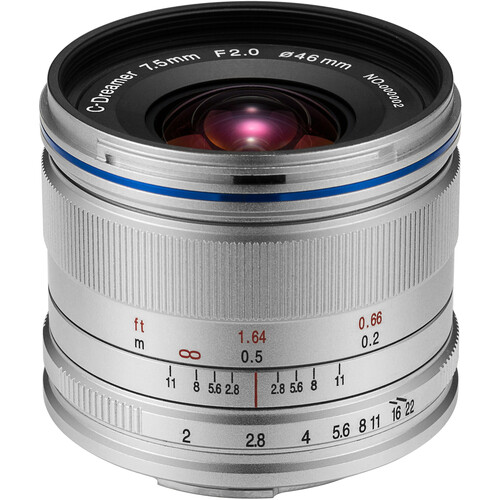 Venus Laowa 7.5mm f/2 Lens for Micro Four Thirds, Silver
