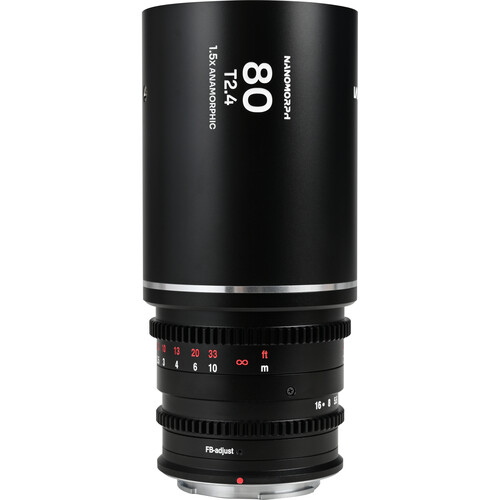 Venus Optics Laowa Nanomorph 80mm T2.4 1.5x S35 Anamorphic Lens (Sony E Silver Flare)