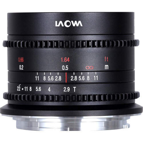Venus Optics Laowa 9mm T2.9 Zero-D Cine Lens (RF Mount Feet/Meters Black)