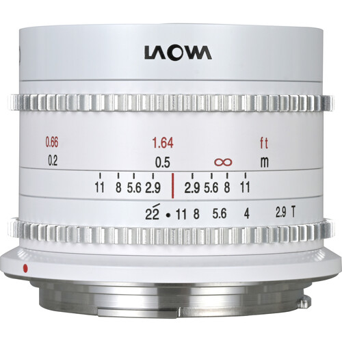 Venus Optics Laowa 9mm T2.9 Zero-D Cine Lens (RF Mount Feet/Meters White)