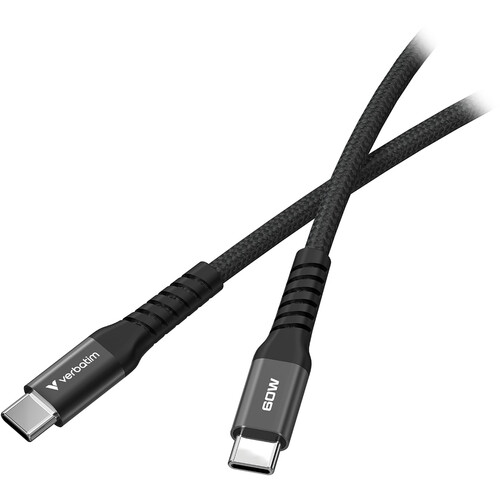 Verbatim Sync & Charge Magnetic 100W USB-C Cable (3.9' Black)