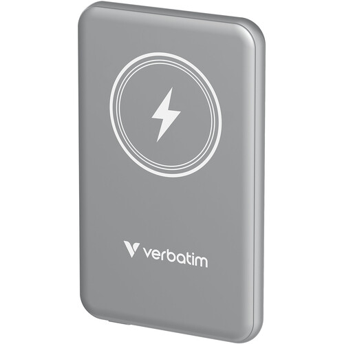 Verbatim Charge 'n' Go Magnetic Wireless Power Bank (5000 Gray)