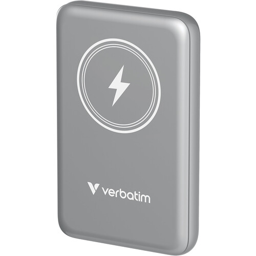 Verbatim Charge 'n' Go Magnetic Wireless Power Bank (10000 Gray)