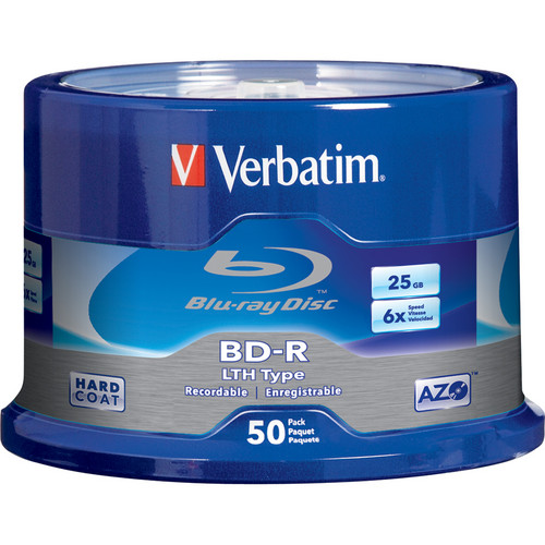 Verbatim BDR LTH 25GB 6x Discs (Spindle, 50Pack) 43773 B&H
