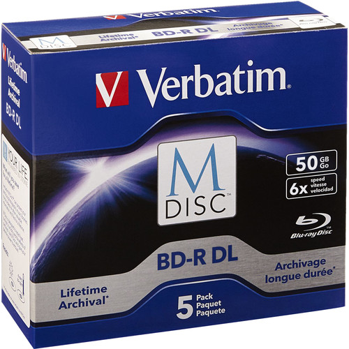 Verbatim M Disc BD R DL 50GB 6x Blu ray Discs 98923 B H Photo Verbatim M Disc BD R DL 50GB 6x Blu ray Discs 98923 B H Photo