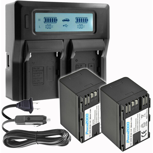 Vidpro 2 x BP-A30 Batteries and Dual Charger Kit (14.4V 3600mAh)