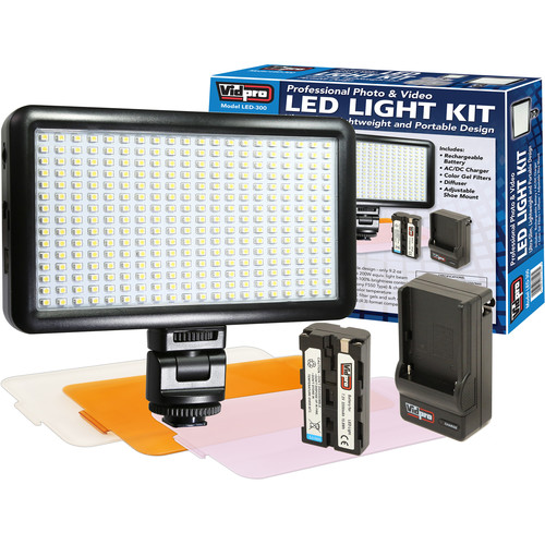 Vidpro LED300 OnCamera DaylightBalanced LED Light LED300 B&H
