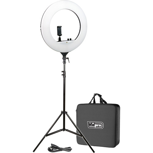 Vidpro RL18 LED Ring Light Kit with Stand and Case RL18 LED
