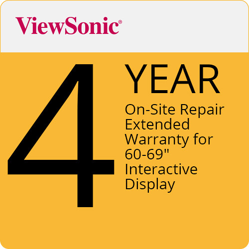 ViewSonic 4-Year Extended Warranty with Onsite Repair for 60 to 69