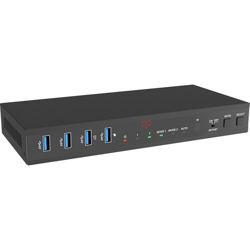 VigilLink VLKV-H20P2D 2-Port Dual 4K Monitor HDMI/DisplayPort KVM Switch