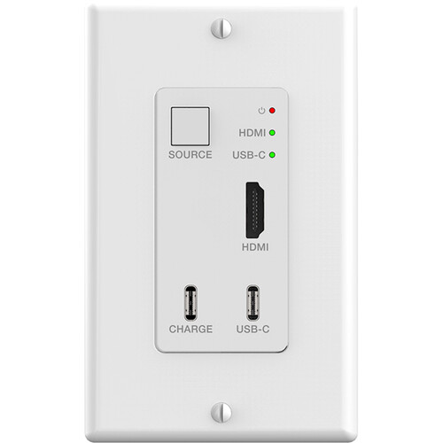 VigilLink 2x1 Wall Plate TX/RX Kit with Auto-Switching & USB-C/HDMI (18 Gb/s)