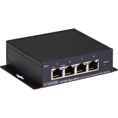 Vigitron MaxiiNet Vi3105 4-Port 10/100 Mb/s PoE Compliant Managed Switch